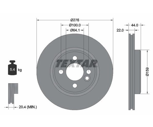 Textar bremsscheibe pro - textar,