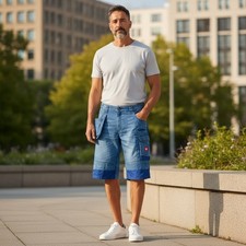 Engelbert Strauss Shorts Bundhose  motion FLEXBELT Arbeitshose Gr 50 Blau