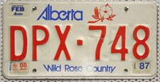 Alberta Nummernschild Kanada