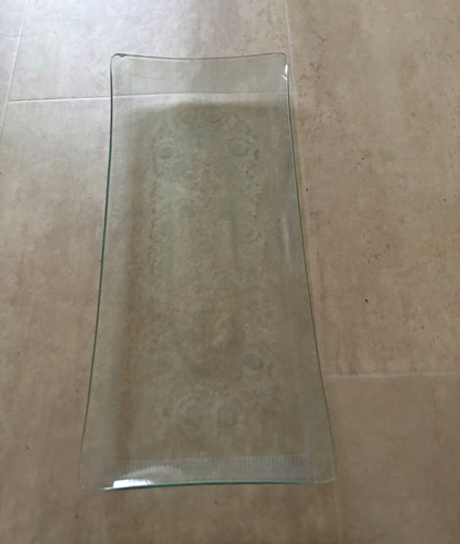 Servierplatte glas transparent - glas,