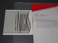 STEVIE NICKS - TALK TO ME / EEC 7'' SINGLE 1985 (MINT-) & PROMO-SHEET