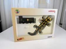 Steiff Tier 48806 Sammler Märklin Salamander mit Waggon Top Zustand 