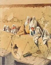 Antikes Orientalisches Gemälde, Mischtechnik, um 1900