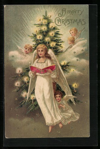 Ansichtskarte weihnachtsengel - ansichtskarte,