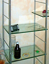 Haushalt Regal "BIGGs" H:92cm/T:35cm,Metall,Füße stellbar,2 Glaseinlagen B:48cm