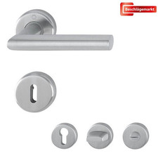 Hoppe Utrecht Türdrücker Rosettengarnitur Edelstahl matt BB/WC Klinke Türgriff