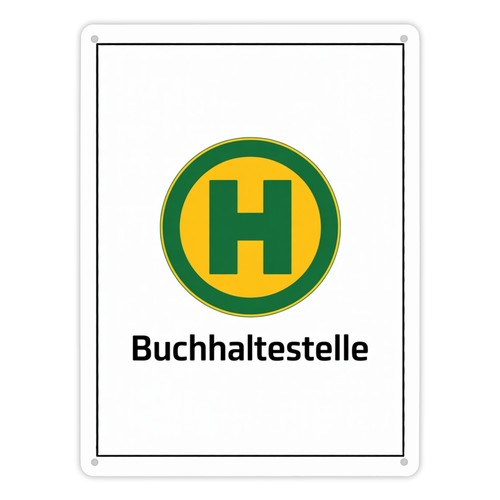 Haltestelle metallschild in - haltestelle, xl