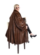 US5704 REAL MINK FUR COAT
