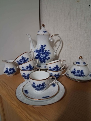 Kaffeeservice blaue rose mit - kaffeeservice,