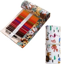 2 Stück 36 Löcher Stifterolle Rollmäppchen Canvas pen Roll Stifterolle Leinwand 
