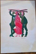 3x HAP Grieshaber Holzschnitt