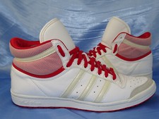 ADIDAS SLEEK SERIES SNEAKER HI GR 39 1/3 SCHUHE WHITE RED MID TOP TEN DAMEN /R