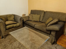 Designer Sofa u. Sessel mit abnehmbaren Hussen, leicht glänzend - alles waschbar