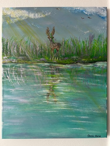 Bild selbstgemalt acryl auf - bild,