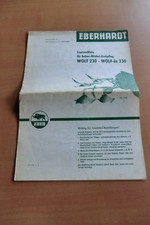 Eberhardt Anbau-Winkel-Drehpflug Wolf230 Wolf-üs 230 Ersatzteilliste Ausg. 1959