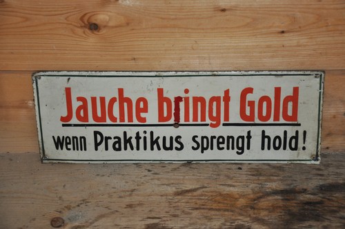 Altes blechschild - altes, um