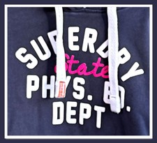 2 Superdry Kapuzenpullover Damen Hoodie Kapuzensweater Kapuzenpulli Gr. M