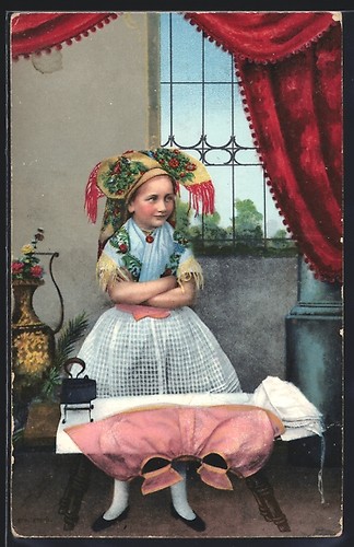 Ansichtskarte kleines mädchen - kleines,