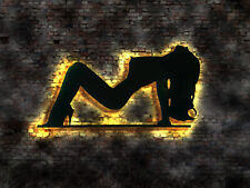 LED Schild Tisch Tanz Hot Girl Neonsign Neon Deko Studio Wandbild Emblem Schild