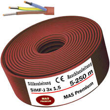5-250m Silikonkabel Silikonleitung Saunakabel SIHF-J 3x 1,5 Flexibel für Geräte
