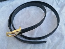 HCL Ledergürtel schmal 80cm wie NEU schwarz 