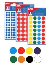 Apli runde Aufkleber Klebepunkte Markierungspunkte Ø 8 /15/19 mm Papier Inventur