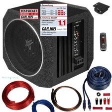 HIFONICS 400 Watt Aktivsubwoofer Kabelset ZX82A 2x20cm Mini Auto Subwoofer Aktiv