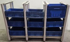 Alu Eurokastenregal Sichtlagerkästen - Regal Magazinregal 1430 x 990 x 600 mm