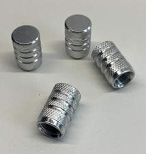 Alu Ventilkappen Silber/Chrom