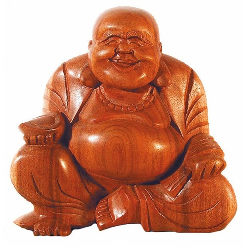 Lachender buddha lotossitz - buddha,