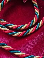 Kordel Weihnachten Gold Rot