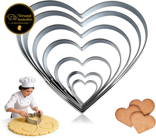 Herz ausstecher set - herz,