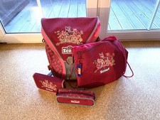 Scout Nano Schulranzen-Set 4-teilig "Fancy Forest" (Reh) Rot