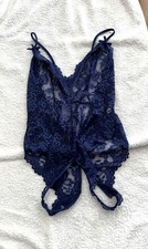 Toller blauer Spitzenbody in Gr. XL