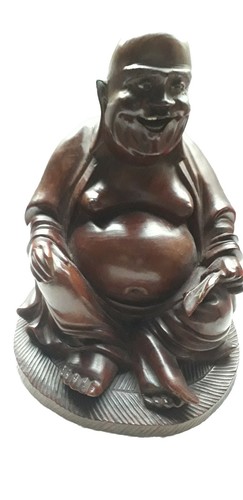 Happy buddha figur - figur, holz