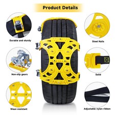 6tlg Auto Stabile Schneeketten Anfahrhilfe Schnee Reifenkette Eis Reifen Stabile