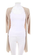 RINASCIMENTO Strickjacke Cardigan Jersey asymmetrischer Schnitt M hellbeige