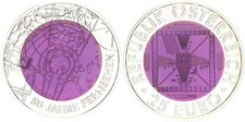 Österreich 25 € Niob 2005 50 Jahre Fernsehen Handgehoben, OVP SP127650