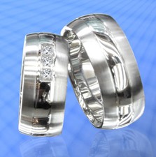 2 Trauringe Eheringe mit 3