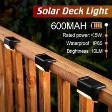 4STK LED SOLARLEUCHTEN WANDLAMPEN ZAUNLEUCHTE GARTENLEUCHTE AUßEN TREPPEN LAMPE
