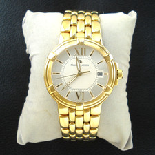 Maurice Lacroix Calypso nahe neu CA1107 Armbanduhr 39 mm Datum Gold Herren Uhr