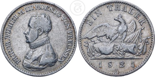 Preussen taler 1821 - taler,