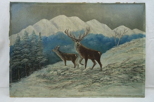 ölgemälde hirsch und - Ölgemälde, "hirsch