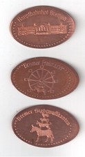 Elongated Coin, Bremen, Tourist Info Hauptbahnhof, EX,  3 Motive komplett.