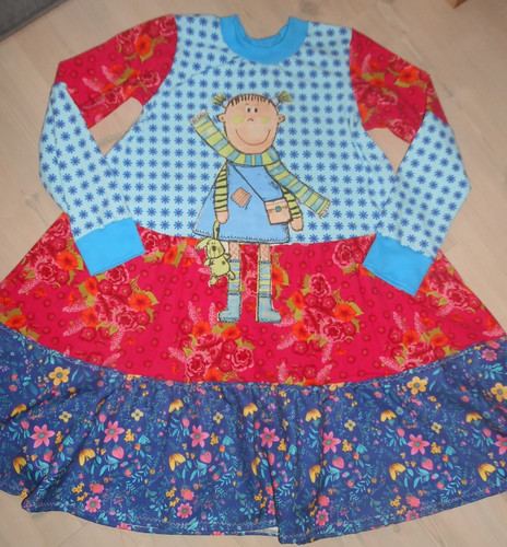 Cord jersey kleid - 3-d,