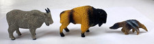 CollectA ?, Schleich ?,  3 Tierfiguren: Bison Ameisenbär Bergziege/Schneeziege