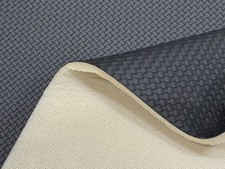 ORIGINAL VW Kunstleder Flechtnarbe SCHWARZ mit 4mm Schaumstoff+Gewebe kaschiert