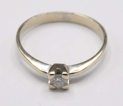 Weißgold ring groß solitär - ring,