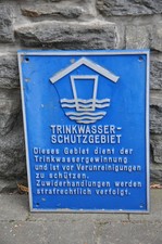 Altes Blechschild/Guss,Trinkwasser-Schutzgebiet,Landwirtschaft,Naturschutz,Orig.