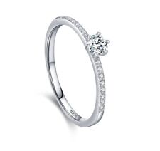 925 Sterlingsilber Damen Ring Ringe Zirkon, Verlobung, Hochzeit Handschmuck